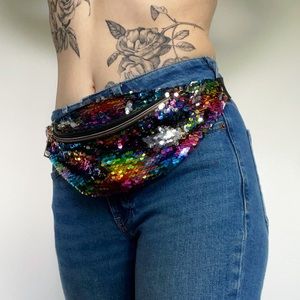 Rainbow sequin Fanny pack